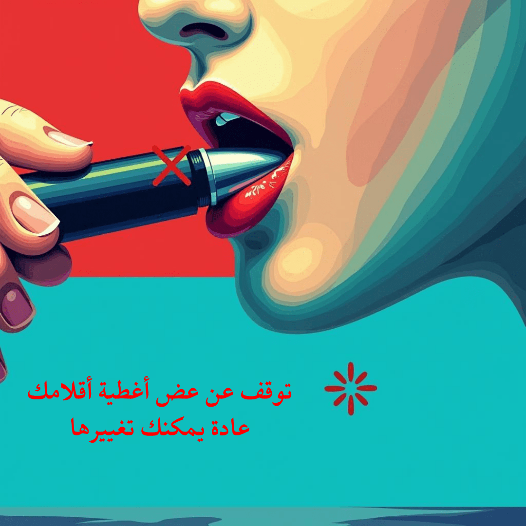 توقف عن عض أغطية أقلامك